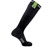 DISSENT Unisex Iq Fit Lopro High-performance Low-profile Padded Warm Over the Calf All-day Merino Wool Ski Socks