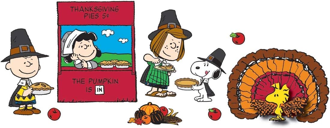 Eureka Charlie Brown Thanksgiving Classroom Bulletin Board Set, 18'' x 28'', 16 pc.