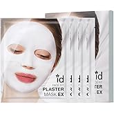 idplacosmetics ID FACE FIT PLASTER MASK EX (4 Sheets) — Kaolin Clay Sheet Mask Set for Pore-Look & Oil Control, Korean Skincare Two-Piece Dry-Down Mask for Smoother Texture & Matte Finish