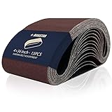 15 Pcs 4 x 36 Inch Assorted Aluminum Oxide Sanding
