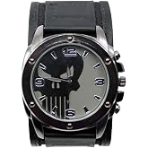 Punisher Symbol Watch with Dual Fasten Adjustable Strap