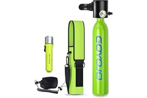 GOYOJO Mini Scuba Tank, 6-12 Minutes Diving Tank, Portable Lung Tank Kits with 3000 PSI Max Pressure, Reusable 0.5L Small Scuba Diving Tank Gear Underwater Breathing Training