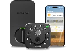 ULTRALOQ Bolt Fingerprint WiFi Smart Lock, Works with Apple Home, Siri, Alexa, Keyless Entry with Fingerprint ID, App Remote 