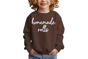 AG AGUU Thanksgiving Sweatshirt Toddler Baby Girl Boy Homemade Rolls Shirts Long Sleeve Pullover Top Fall Outfit Clothes