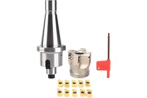NT40 FMB22 CNC Milling Cutter Milling Inserts,Face Milling Cutter,50 Knife Disc Face End Mill,APMT1604 CNC Machine Tools (10x