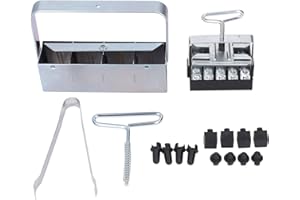Soil Block Maker Handheld Manual Soil Blocker Tool with Sturdy Iron Construction for Home Gardening and Seed Starting