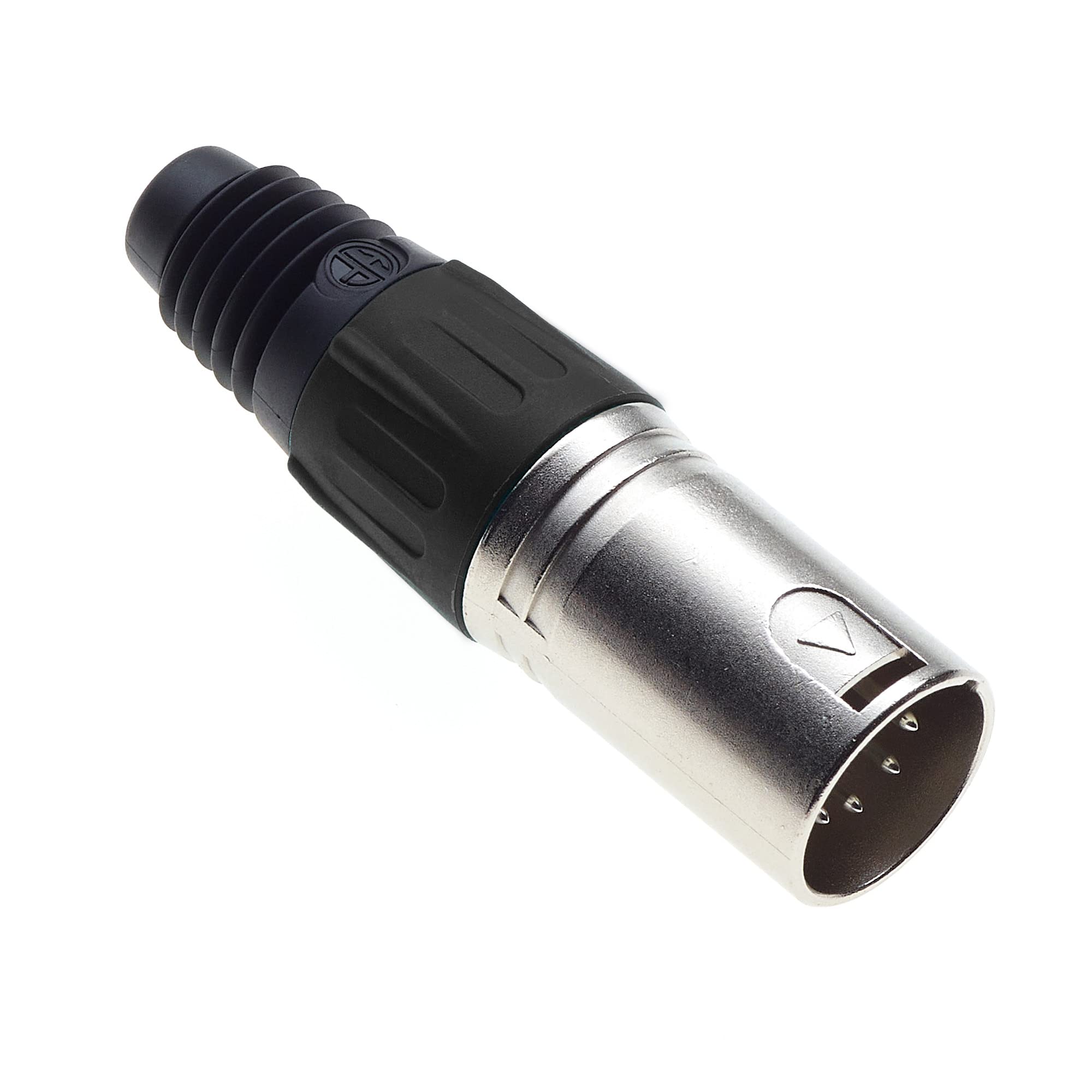 Keple 5 Pole XLR Plug, Black - Male Audio Mic Microphone DMX Plug Jack Plug, Nicked-Plated Adapter, Metal Construction Connector With Plastic Housing