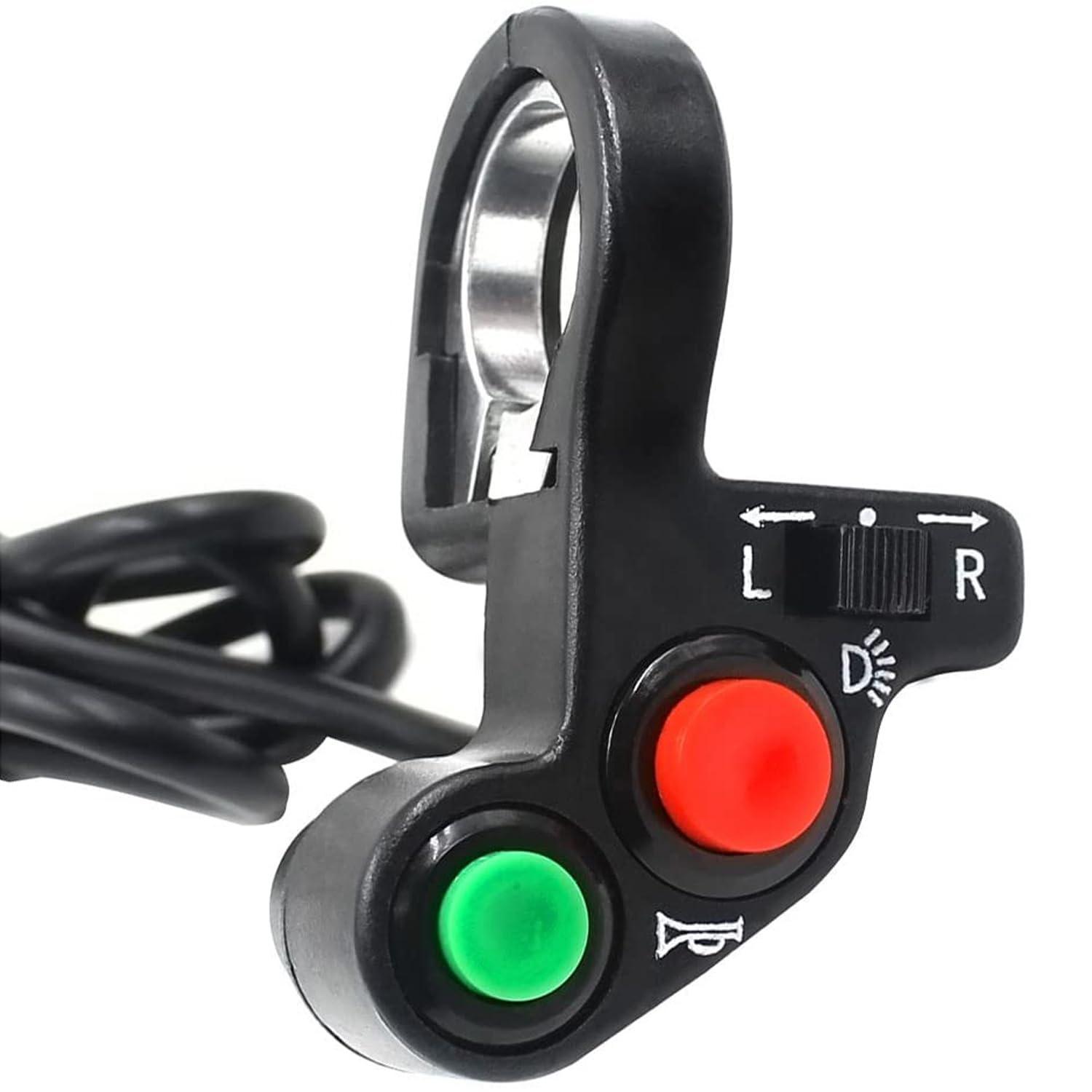 Greluma 1 piece 7/8" 22mm Handlebar Multi-Function Motorcycle Off-road Horn Turn Signal On/Off Light Switch