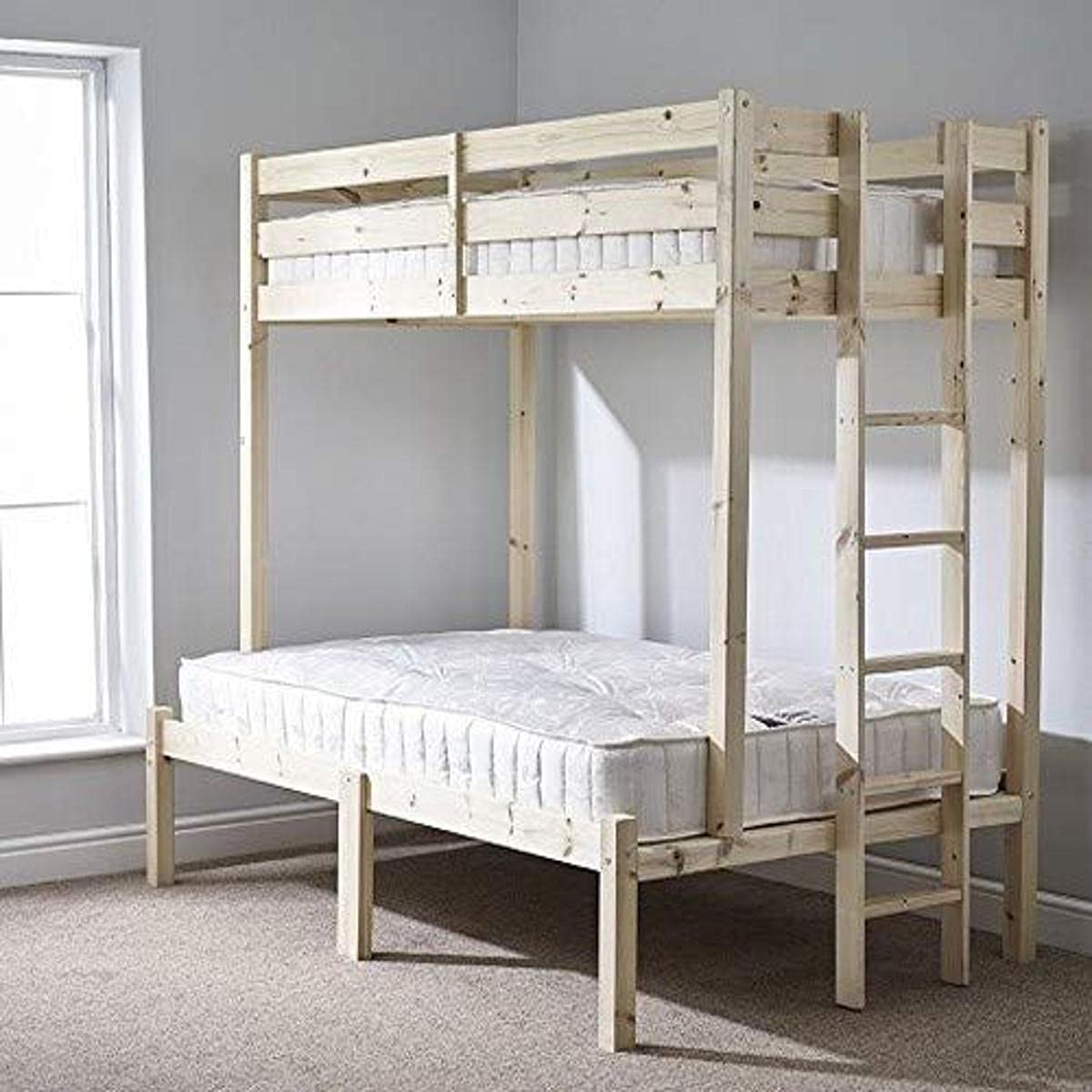 STRICTLY BEDS&BUNKS Duke Triple Sleeper Bunk Bed, 4ft 6 Double + 3ft Single