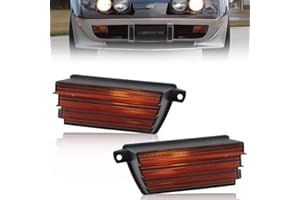 VYNTRAL Front Parking Light Turn Signal Lamp for 1975-1979 C3 Corvette, Amber Lens