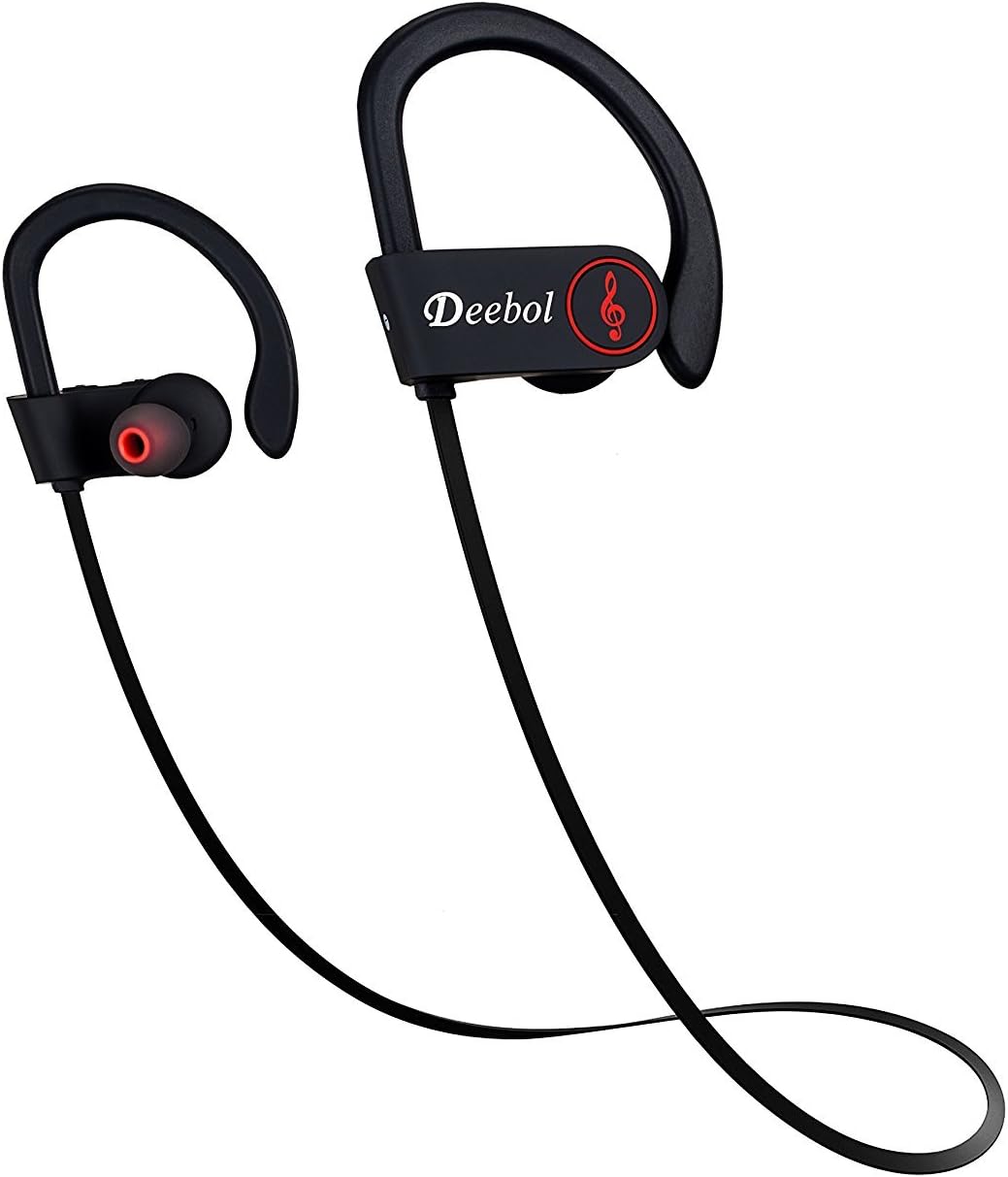 Bluetooth Headphones,Wireless Headphones,Deebol A8 In-Ear Bluetooth Earbuds,Built-in Mic, Stereo Sound,Noise Cancelling IP68 Waterproof Sweatproof Wireless Earbuds for Running Exercising (2018 Edition