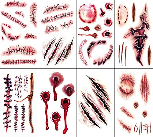 ハロウィン コスプレ タトゥーシール 傷メイク 特殊メイク風 8シート バラエティーセット コスプレ小物 小道具 買取価格公開 買取一括比較のウリドキ