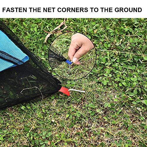 OTraki Camping Mosquito Net for Single Sleeping Bag Travel Portable Anti Mosquito Nets with Carry Bag 4 PCS Stakes Outdoor Insect Netting Cover Canopy Lightweight Mesh Tent Black - Thumbnail 2