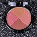 EVE PEARL Ultimate Face Compact Blush Bronzer Highlighter Contour Palette Eyeshadow Makeup Set Medium to Deep- Ageless