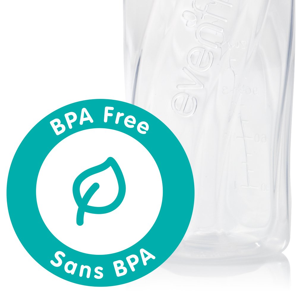 Evenflo Feeding Classic Clear Plastic Standard Neck Bottles for Baby, Infant and Newborn - Teal/Green/Blue, 8 Ounce (Pack of 12) : Baby