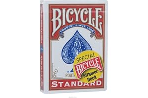 Merz67 Bicycle Magic Stripper Deck - Red, Classic Magic Card Trick Deck for Adults & Teens (36+)