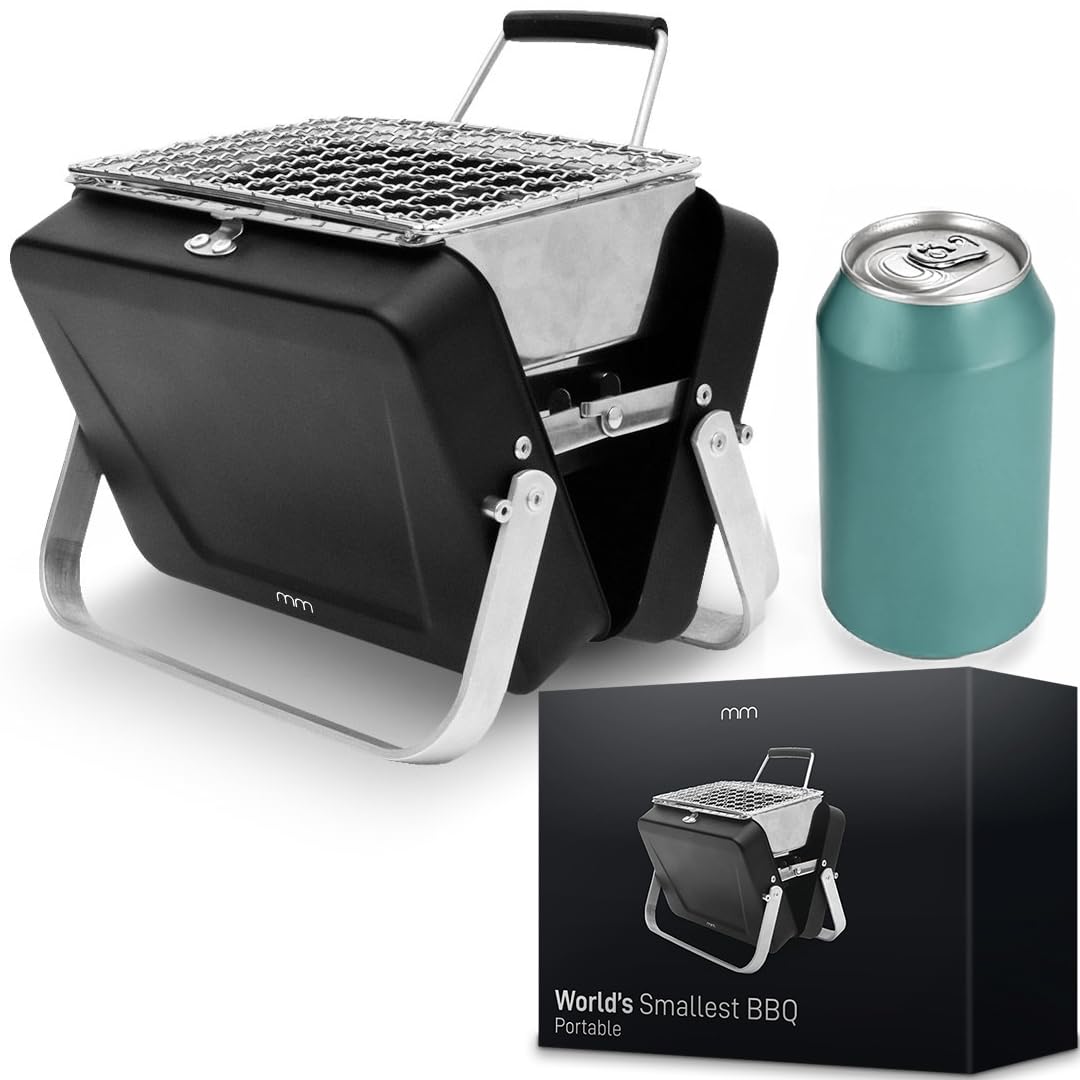 mikamax – mm – World’s Smallest Barbecue – Portable & Foldable – Super Compact – Novelty Gift For Him & Her – Dimensions 18 x 6 x 15,5 cm