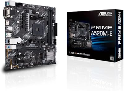 Asus Prime A520M-E AMD A520 Micro ATX Motherboard HDMI DVI USB 3.2 Gen2