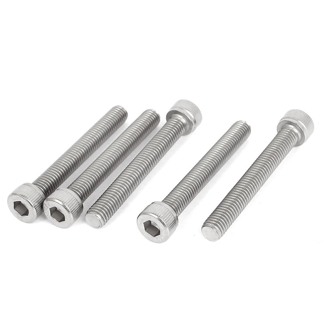 Sourcingmap M8 x 60mm 304 Stainless Steel Hexagon Socket Head Cap Screws 5 Pcs