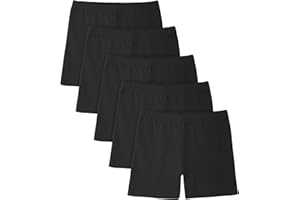 BOOPH 5 Pack Girls Bike Shorts Cotton Cartwheel Shorts for Dance & Under Dresses