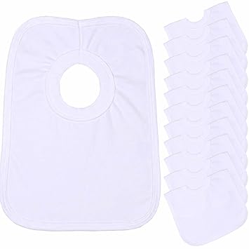 white newborn bibs