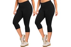 MOREFEEL Plus Size Leggings for Women-Stretchy X-Large-4X Tummy Control High Waist Spandex Workout Black Yoga Pants