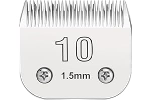 PERFITECH Size 10 Clipper Blade Dog Grooming Fits for Most Andis dog clippers, Wahl KM Series and Oster A5, 1.5mm (1/16 inch) Length