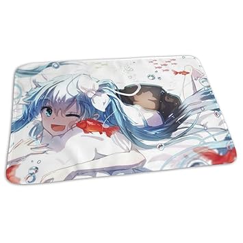 Amazon Com Anime Hatsune Miku Changing Pad Change Pad Waterproof Baby Diaper Changing Mat Portable Foldable Printing Diaper Change Pads 27 5x19 7 Inch Baby