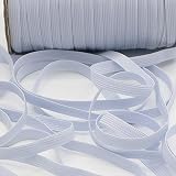 jiale 1/8 Inch White Elastic Corded Flat Cord 10m 3mm Waistband Dressmaking view 8