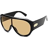 HERJOUR Oversized Aviator Sunglasses for Men Women Trendy Wrap Around Sun Glasses AR82273