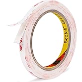 Double Sided Tape 0.39in X 9.85ft，Heavy Duty Removable Mounting Tape, Picture Hanging Adhesive Strips