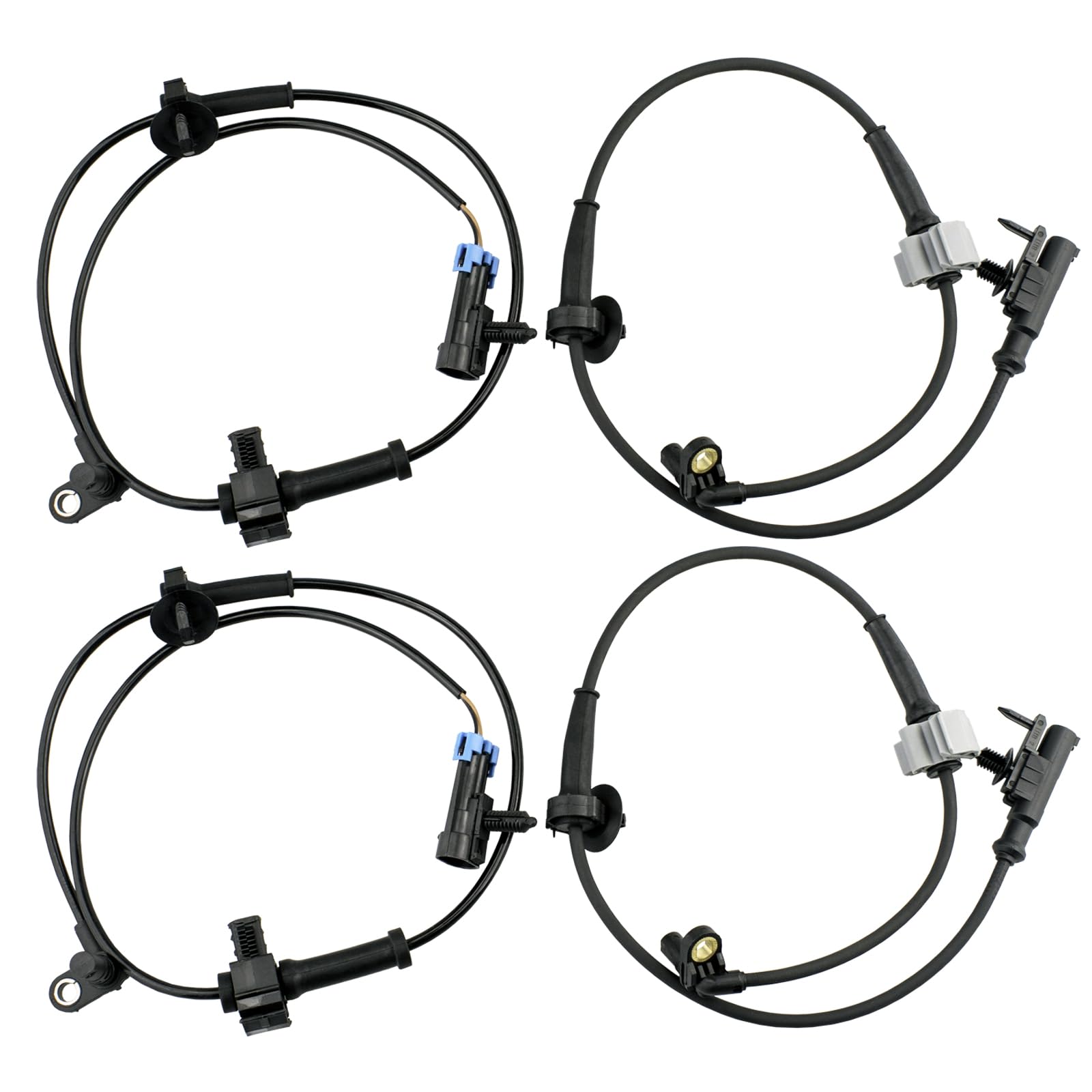 Photo 1 of ABS Wheel Speed Sensor Front Rear Left Right fit for GMC Yukon XL 1500, Chevy Tahoe Suburban Avalanche, Cadillac Escalade 2007 2008 2009 2010 2011 2012 2013 2014, Driver Passenger, 4pcs