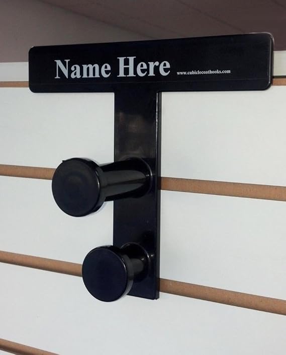 Name Plate for Cubicle Wall with Coat Hook Office Products