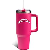 The Memory Company Officially Licensed NFL 40oz Game Day Tumbler - Double Wall Insulated Stainless Steel Travel CupPink, Football Fan Drinkware with Leak-Proof Lid, For Hot & Cold Beverages