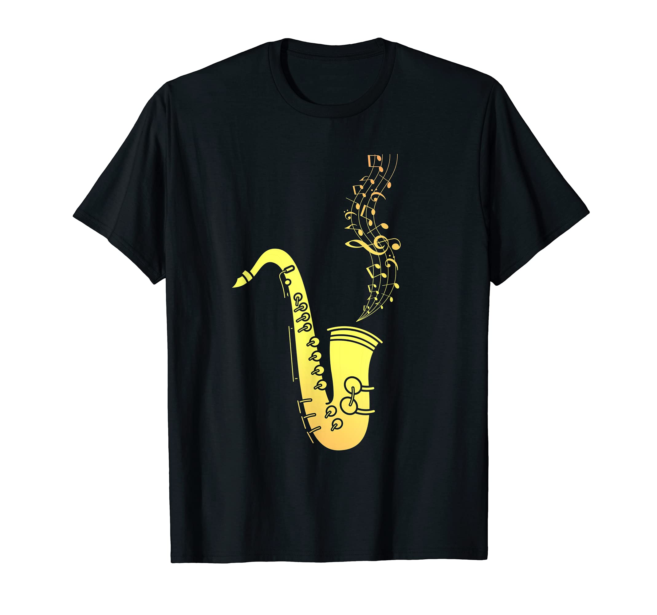 Jazz Musician Saxophonist Sax Player Music Notes Saxophone T-Shirt
