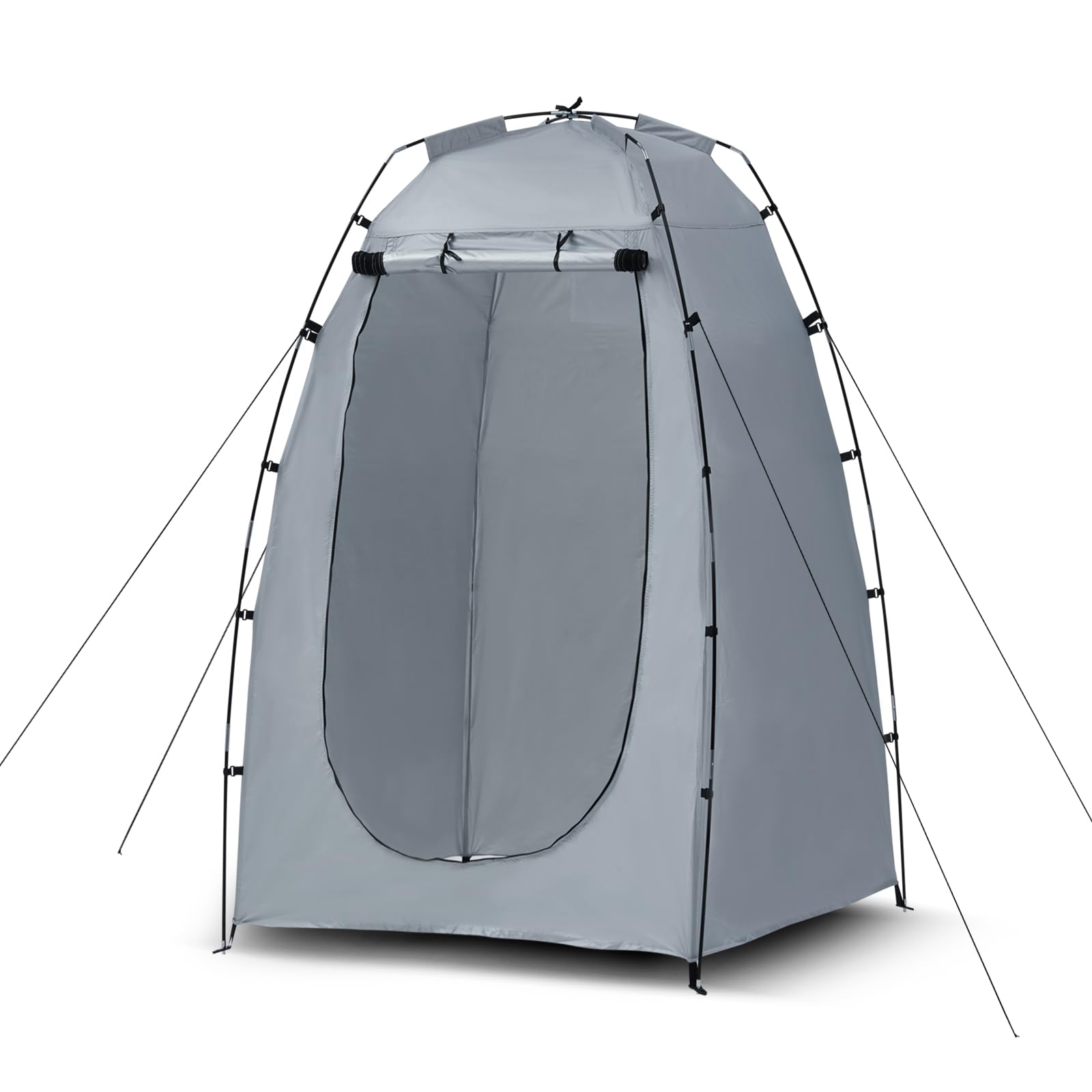 CLIPOP Pop Up Toilet Tent, Portable Shower Privacy Waterproof Anti-UV Changing Dressing for Beach Fishing Hiking Bathing, Outdoor Camping, With Carrying Bag (Grey)