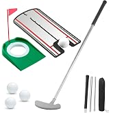 Golf Putting Practice Set,Detachable 2 Way Putter for Right &amp; Left Hand, Alignment Mirror, Putting Cup &amp; Balls, Portable Indoor Golf Training Aids, Golf Gifts for Men &amp; Women