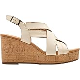 Clarks - Womens Sabina Sling Sandals, Color Cream Leat, Size: 10 W US
