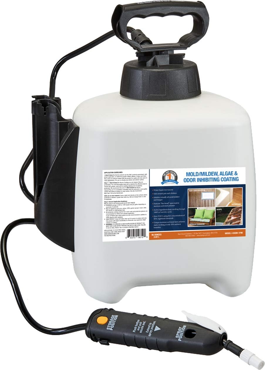 One Shot BGMI-1F96 Mold, Mildew, Algae, and Fungus Prevention with Pump Sprayer, 96 oz (3 Quarts)