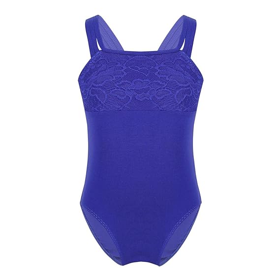 Agoky Mädchen Ballett Trikot Body mit Spaghettiträger ärmellos Gymnastikanzug Ballettanzug Leotard Tanz-Body gr.104-164