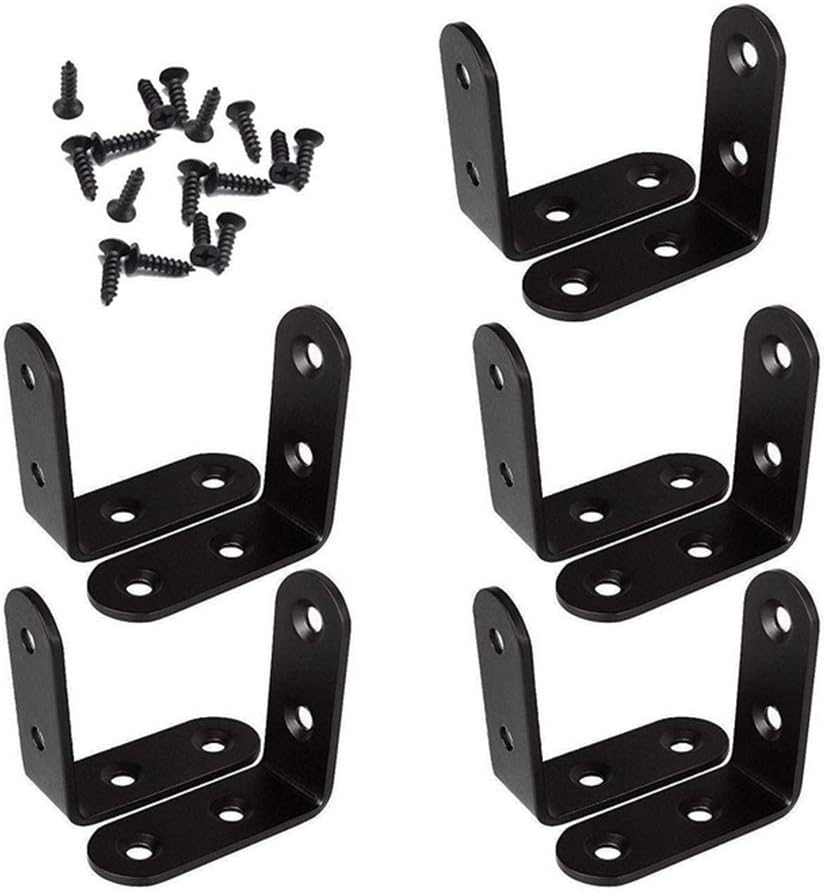 Repuhand 10 Pcs Corner Bracket L Right Angle Brackets 90 Degree Angle Braces with Screws for Wardrobes Cabinets,Furniture Making - Image 4