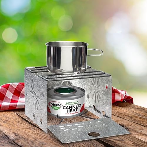 Sterno Foldable Stove Portable Camping Stove for Outdoor Cooking