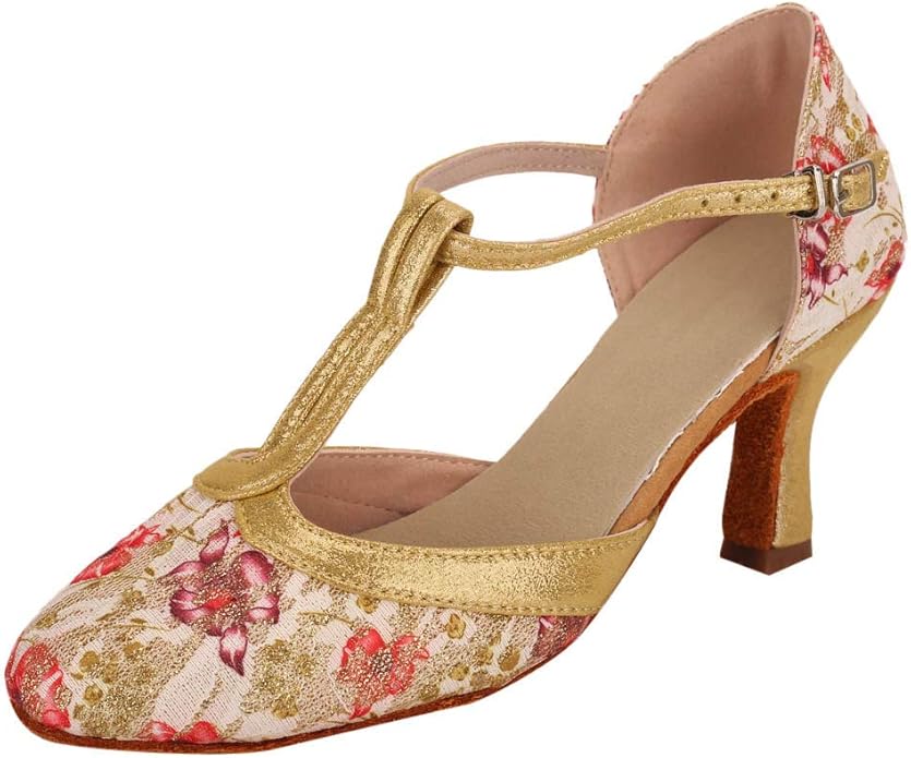 Donna Bambina Scarpe da Ballo Latino Stampa Ballo Scarpe Standard Tacco