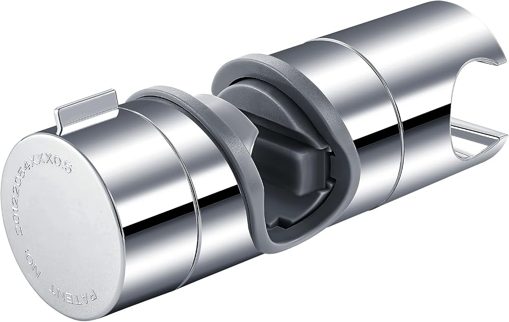Joyoldelf Adjustable ABS Shower Rail Holder 19-25mm Chrome Plated