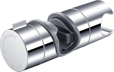 Joyoldelf Adjustable ABS Shower Rail Holder 19-25mm Chrome Plated