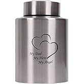 Dioeta Medium Urns for Human Ashes - Stainless Steel Keepsake Funeral Urns