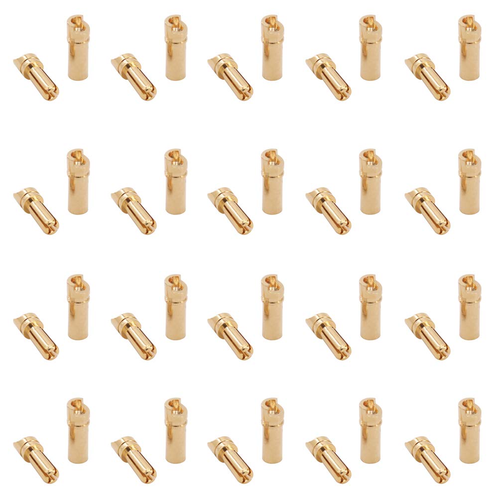 OliRC 20 Pairs Cross 3.5mm Male Female Gold Bullet Banana Connector Battery ESC Plug(C130-20)