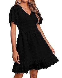 BTFBM Women's Smocked Boho Dress Resort Outfits