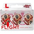 Shot Darts Dart Flights, L-Style EZ L1 Shape Sunflower Dart Flights- Designed for steel tips and soft tips with Champagne ring, 90 degrees-Pre molded fins for maximum accuracy and perfect aerodynamics
