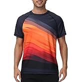 VAYAGER Men's Swim Shirts Rash Guard UPF 50+ Short Sleeve Sun Protection Fishing Tops for Surfing